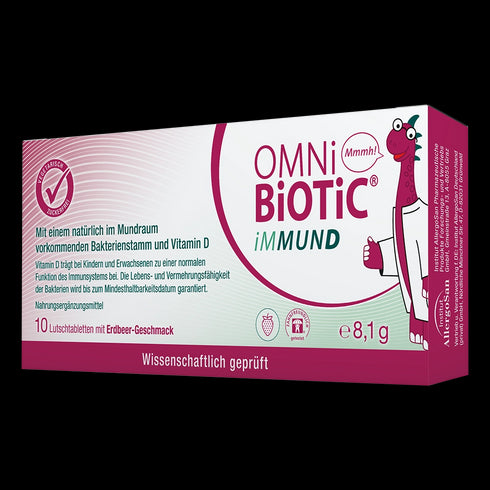 Eine Packung OMNi-BiOTiC iMMUND, 10 Lutschtabletten